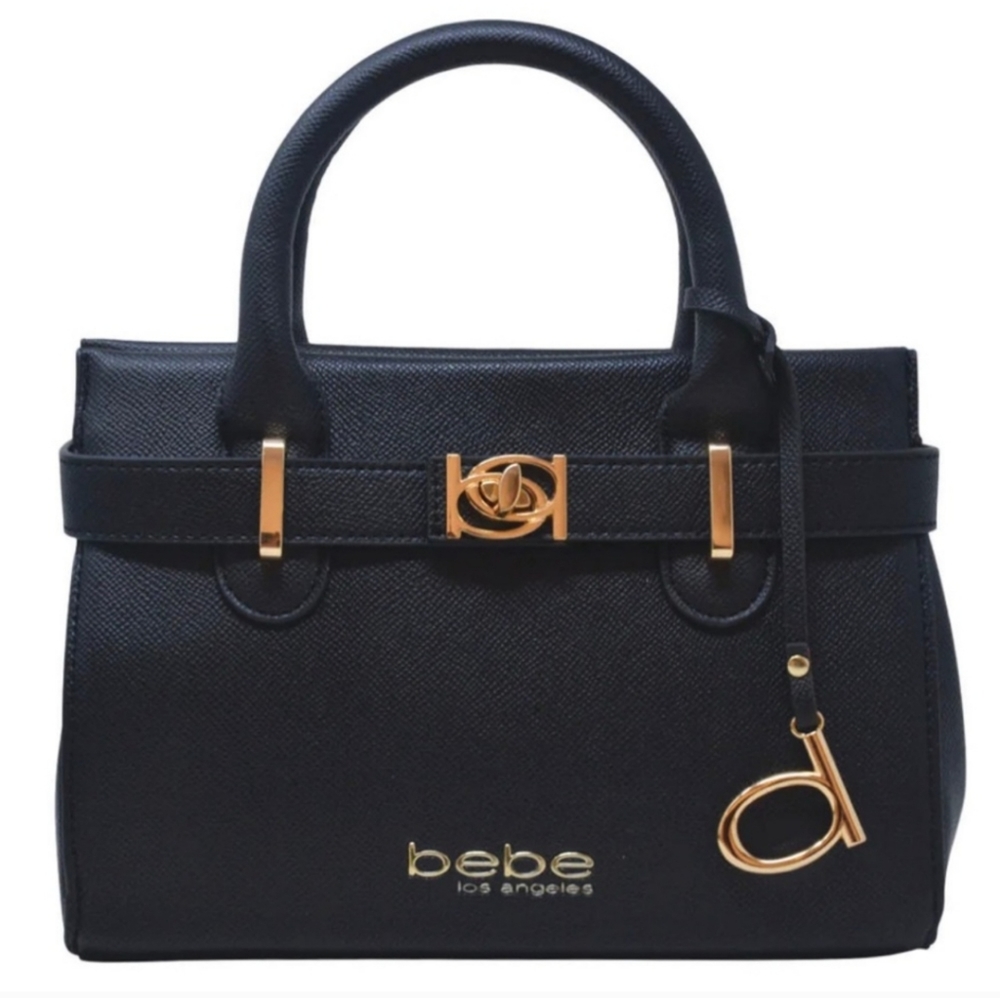 NWT🖤BEBE Evie Black Small Satchel purse